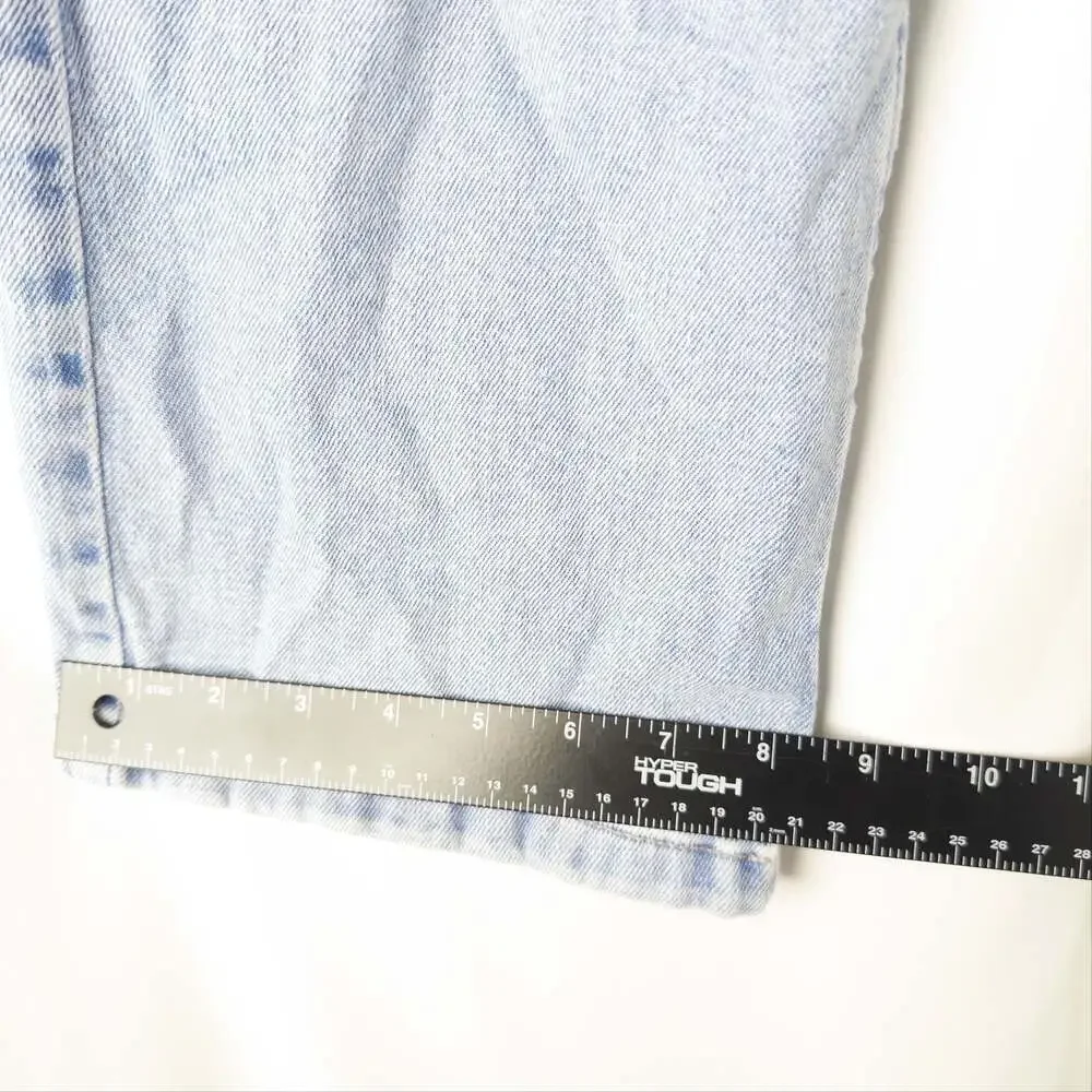 Justice Girls Light Wash Distressed Wide Leg Cargo Jeans Size 10